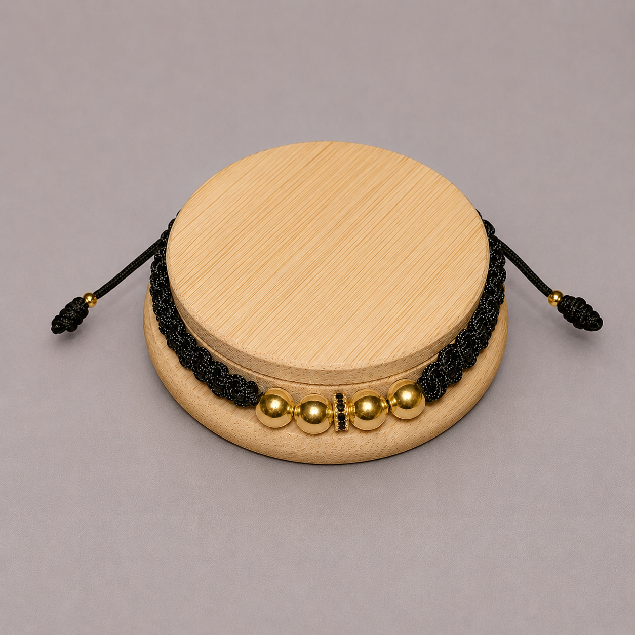 Pulsera Tejida Ron Negra