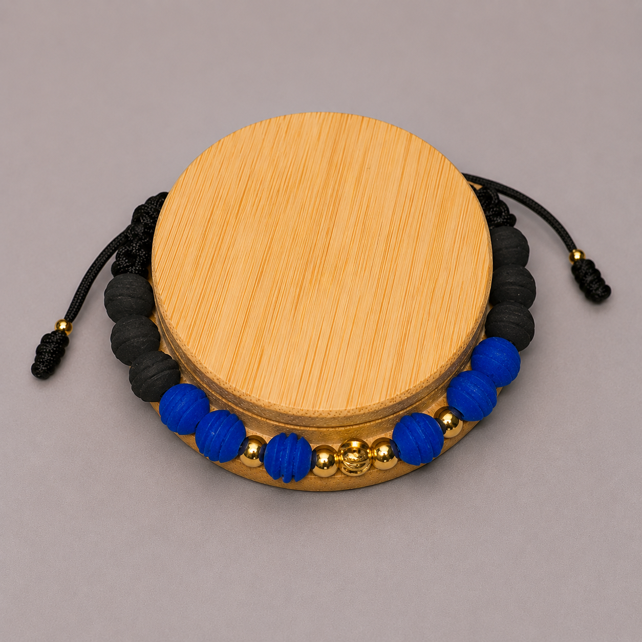 Pulsera Tejida Azul y Negro