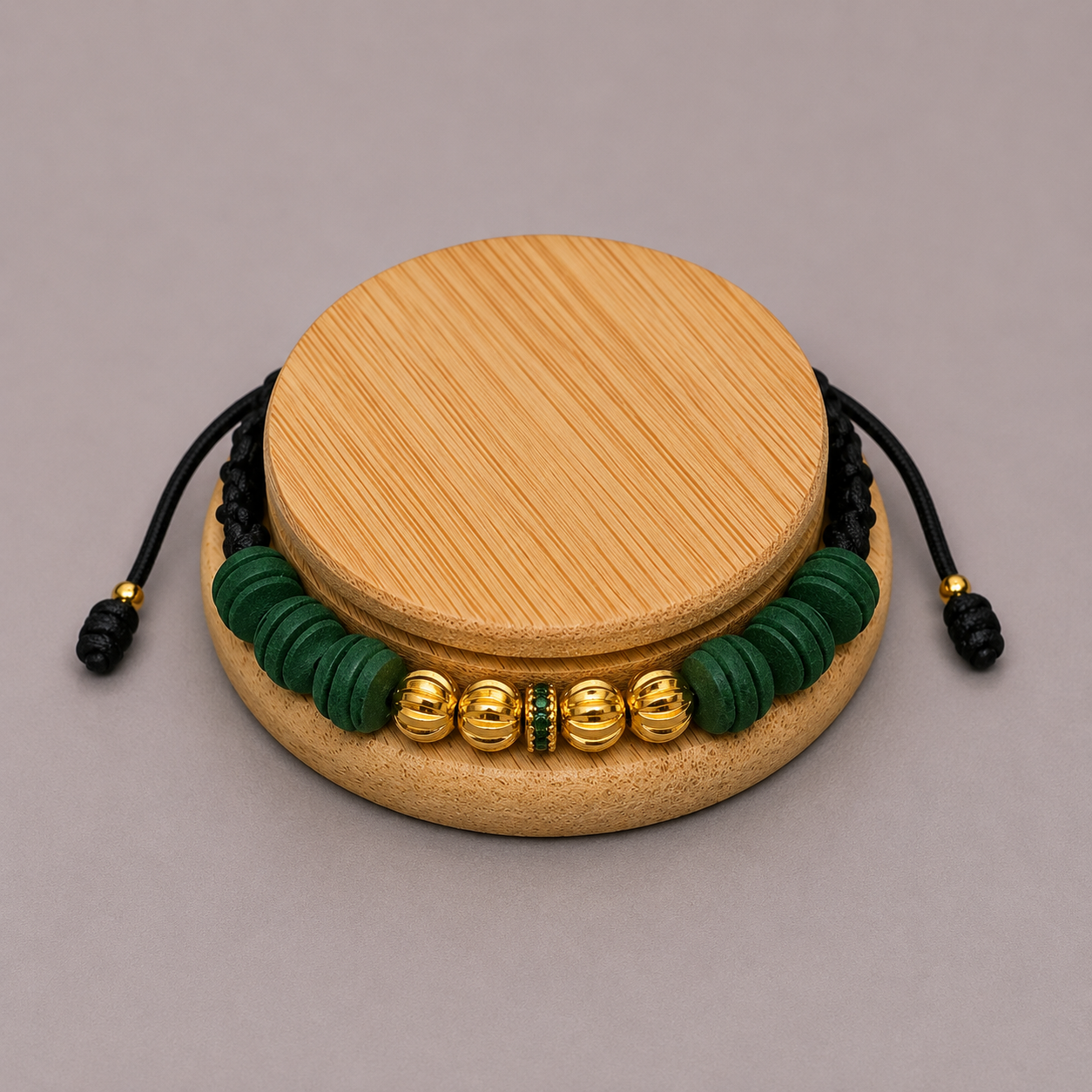 Pulsera Tejida Verde Ron