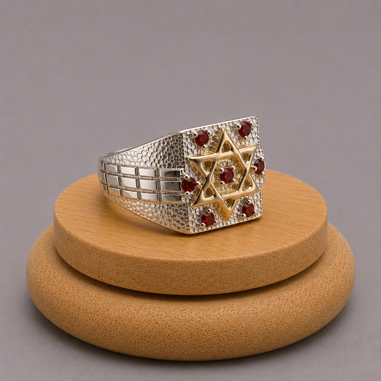 Anillo Hombre Estrella De David