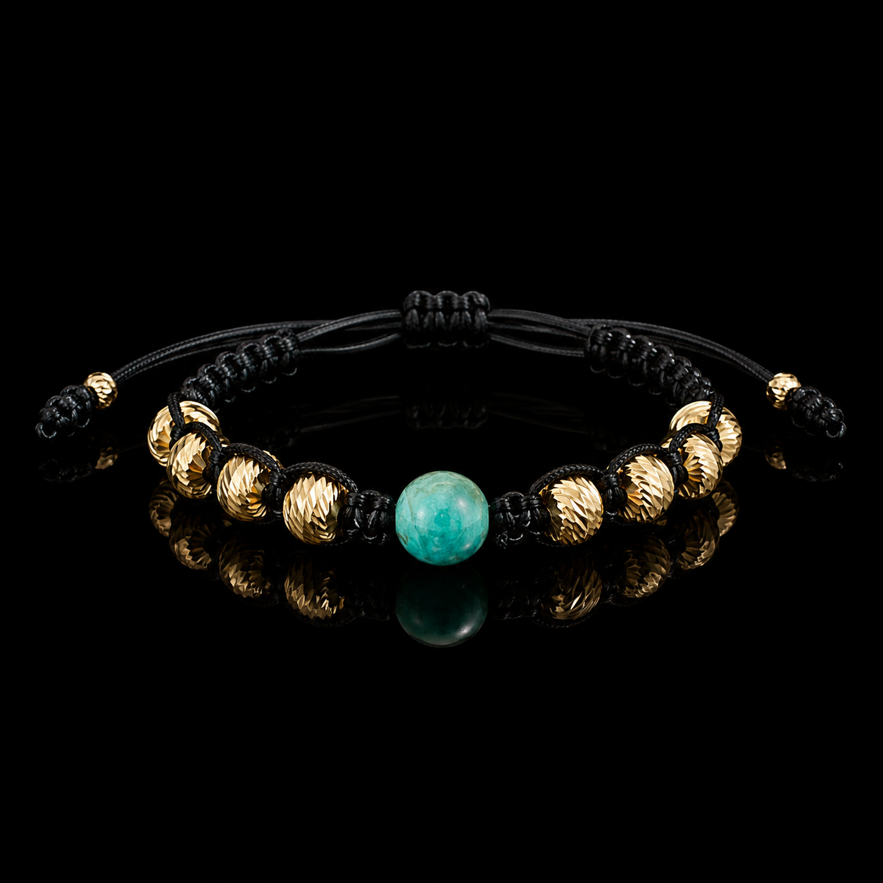 Exclusiva Pulsera Tejida Con Morralla De Esmeralda
