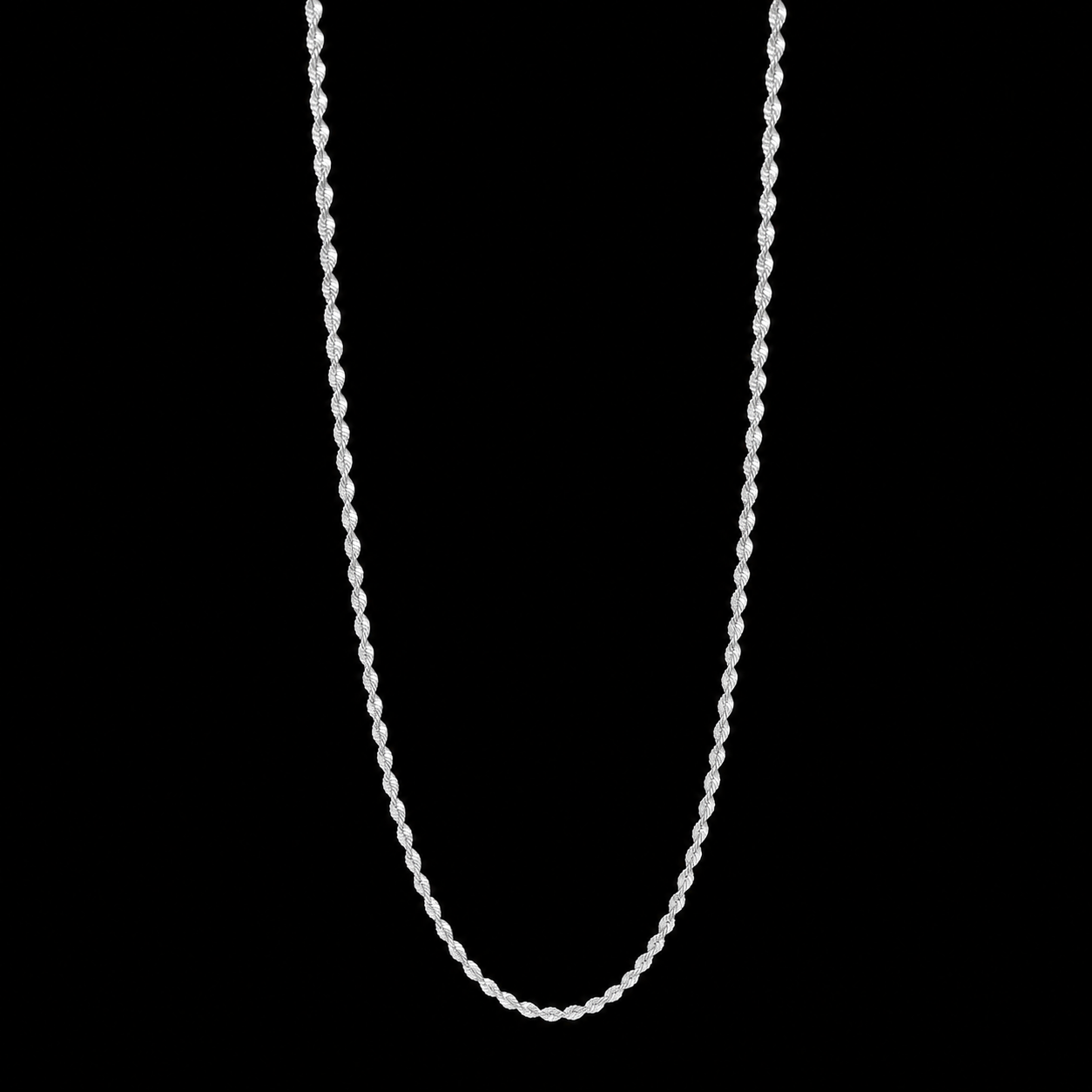 Cadena Diamantada Delgada 40CM