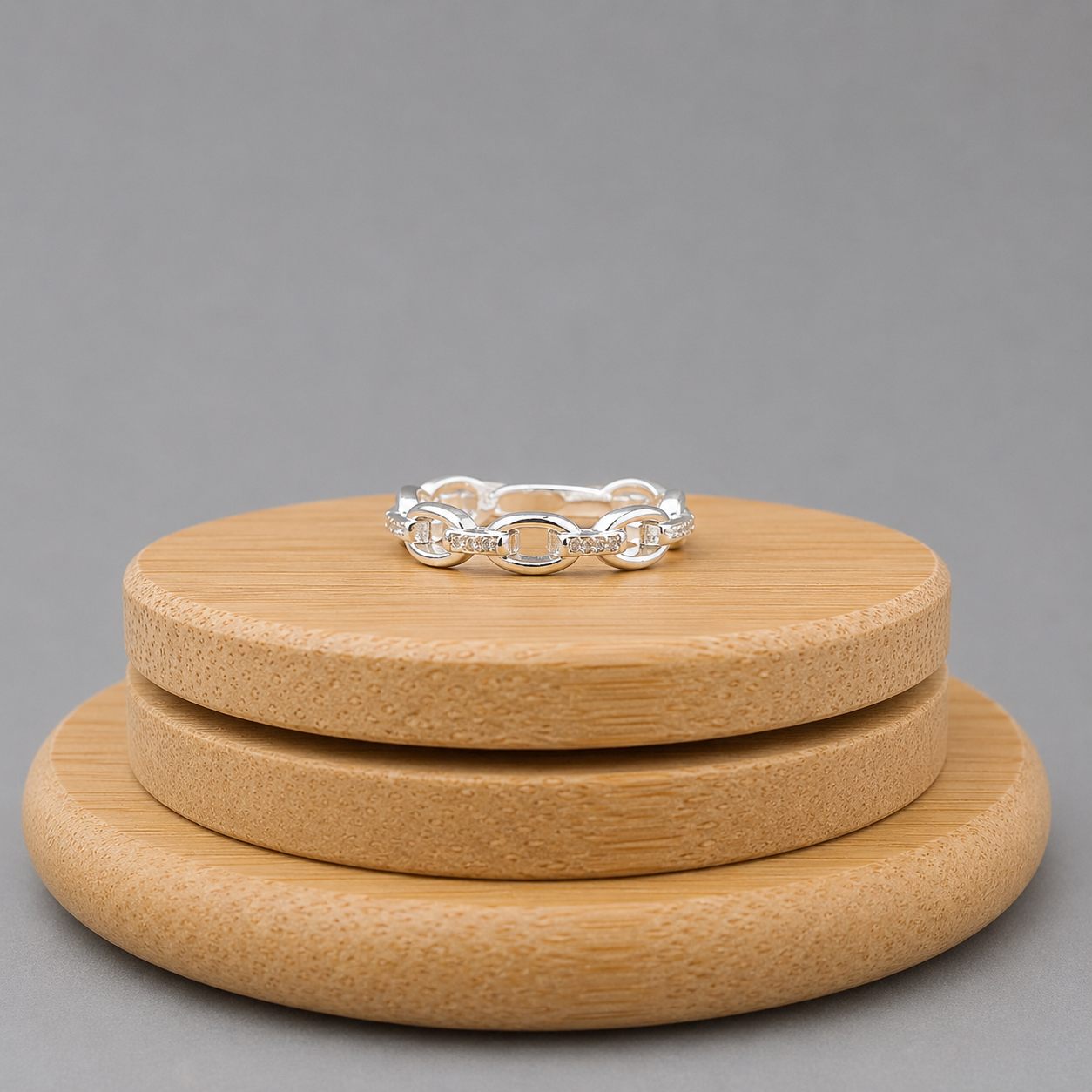 Anillo Trenzado Mujer Circon