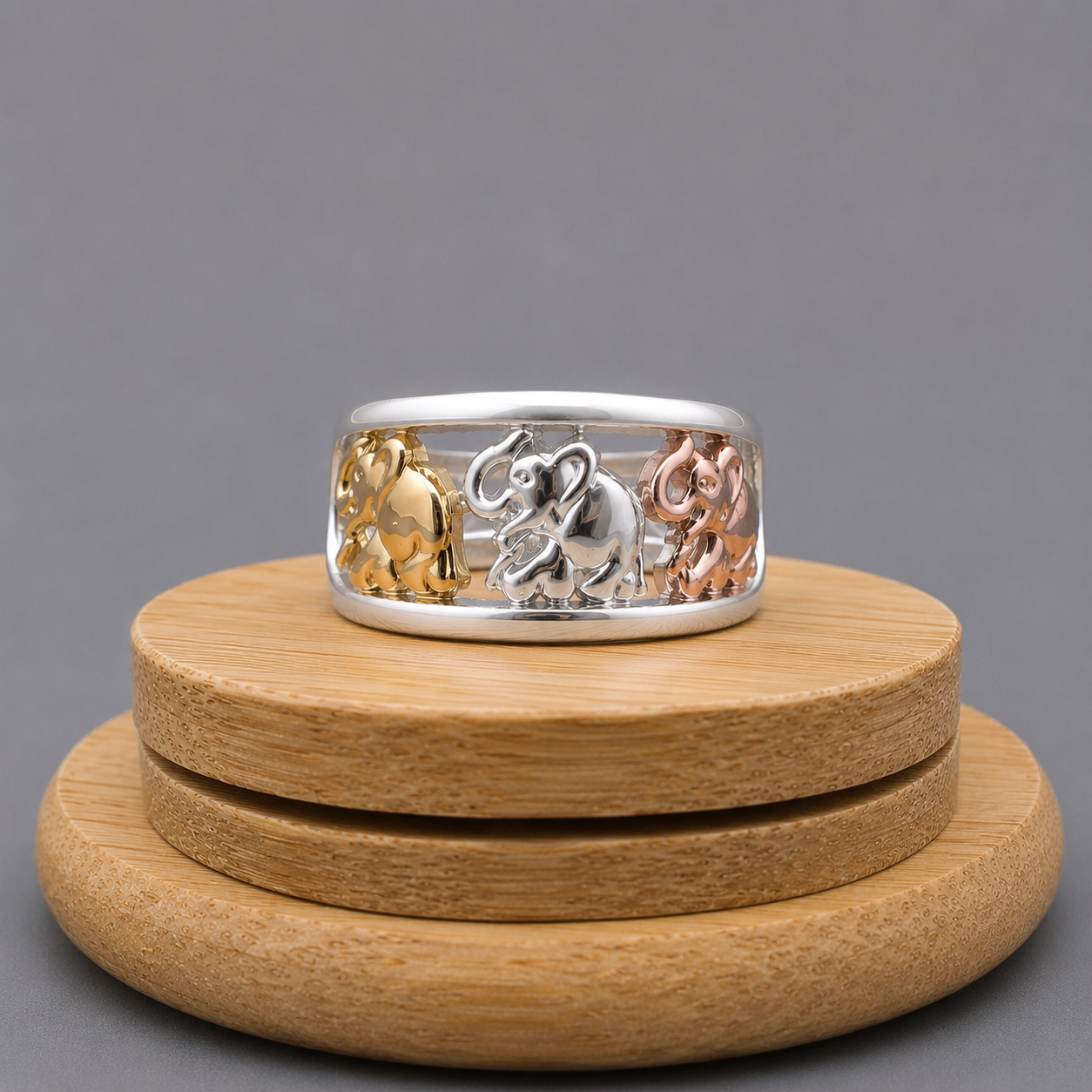Anillo Mujer Tres Elefantes