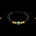 Exclusiva Pulsera Tejida Con Morralla De Esmeralda