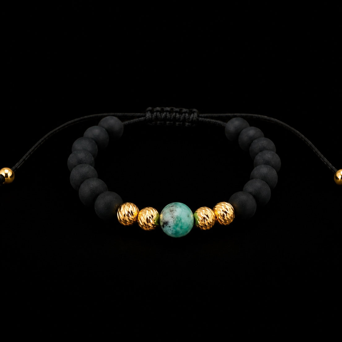 Exclusiva Pulsera Tejida Con Morralla De Esmeralda