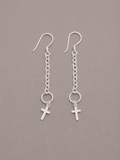 Aretes cruz colgantes