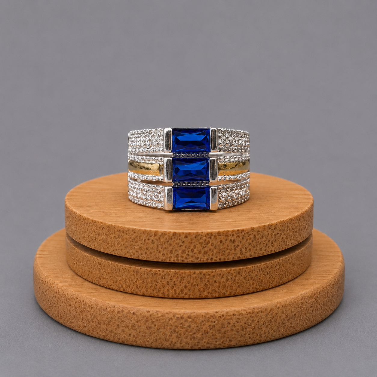 Anillo Mujer Triple Circón