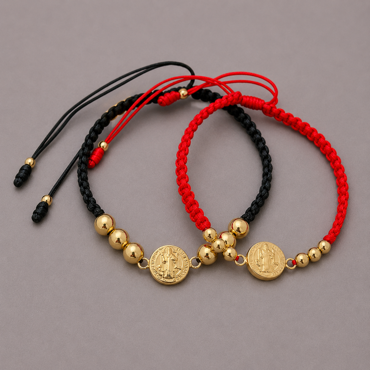 Pulseras San Benito balin liso 4 y 6mm