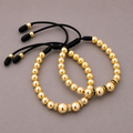Pulseras Tejidas Balin 8 y 6mm con Rondel