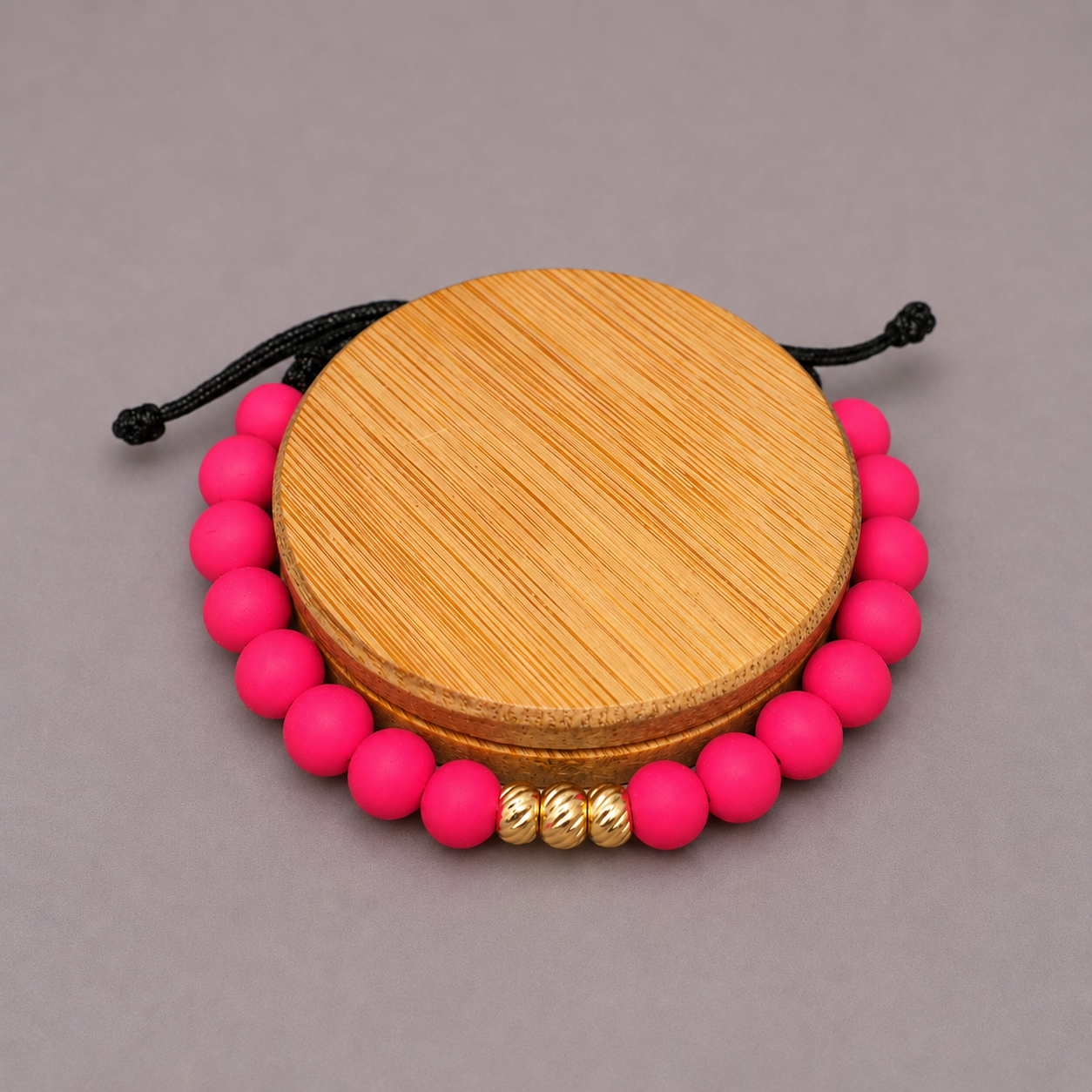 Pulsera Tejida Rosa