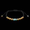 Exclusiva Pulsera Tejida Con Morralla De Esmeralda