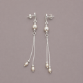 Aretes largos de plata